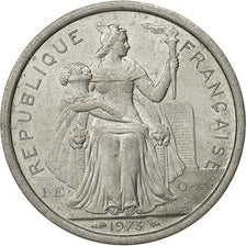 Coin, New Caledonia, 2 Francs, 1973, Paris, AU(55-58), Aluminum, KM:14