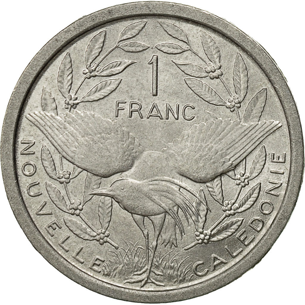 Coin, New Caledonia, Franc, 1973, Paris, AU(55-58), Aluminum, KM:10