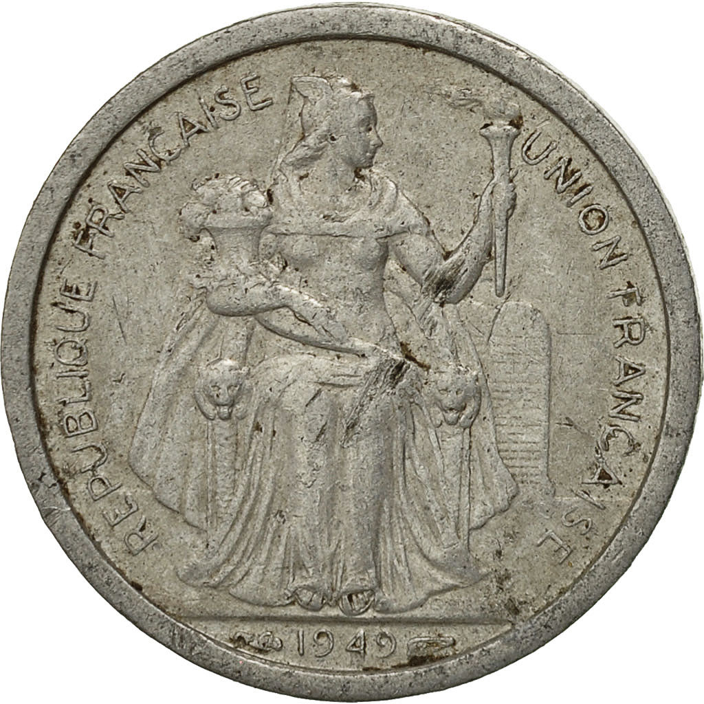 Moneta, OCEANIA FRANCESE, Franc, 1949, MB+, Alluminio, KM:2