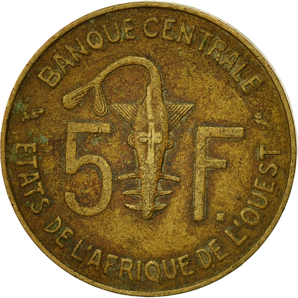 Stati dell'Africa occidentale, 5 Francs, 1960, Paris, BB, Alluminio-bronzo, KM:2