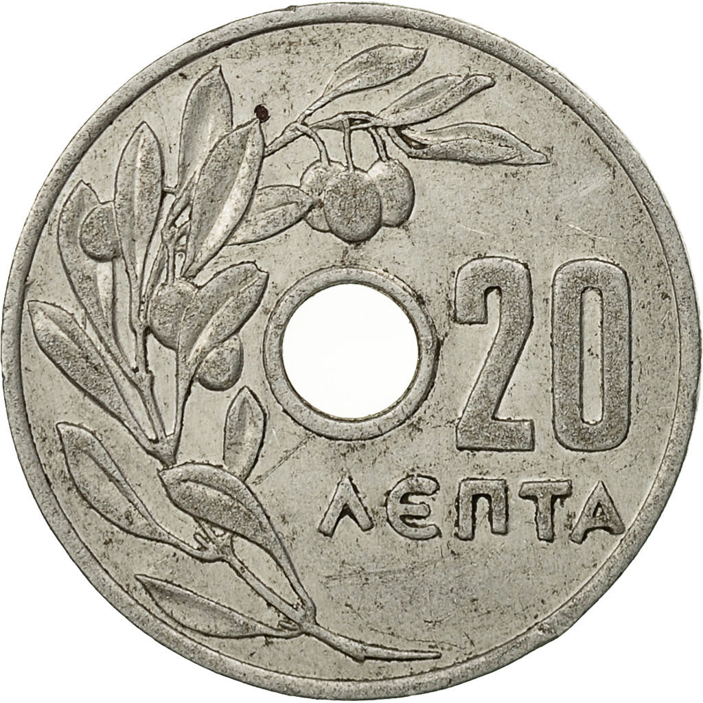 Coin, Greece, 20 Lepta, 1959, EF(40-45), Aluminum, KM:79