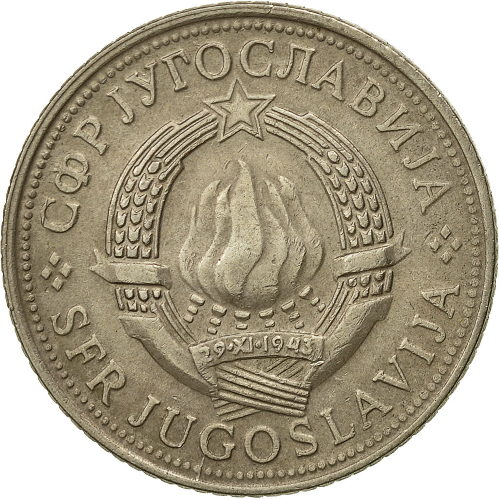 Münze, Jugoslawien, 5 Dinara, 1975, SS, Copper-Nickel-Zinc, KM:58