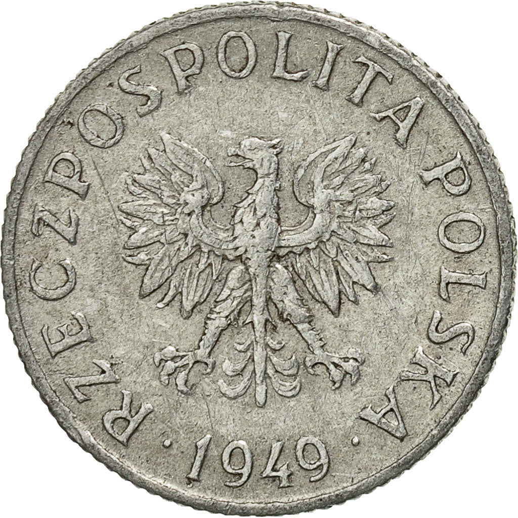 Coin, Poland, Grosz, 1949, Warsaw, EF(40-45), Aluminum, KM:39