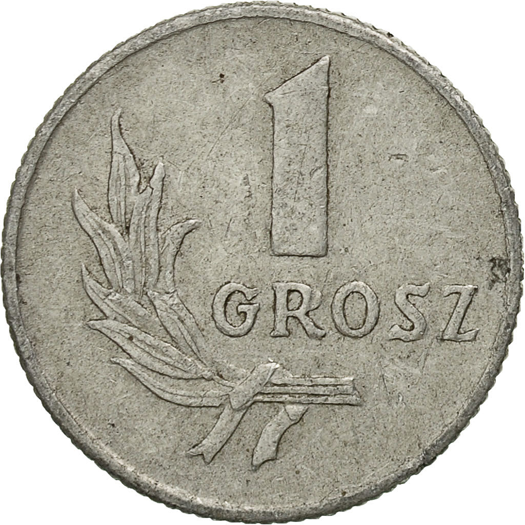 Coin, Poland, Grosz, 1949, Warsaw, EF(40-45), Aluminum, KM:39