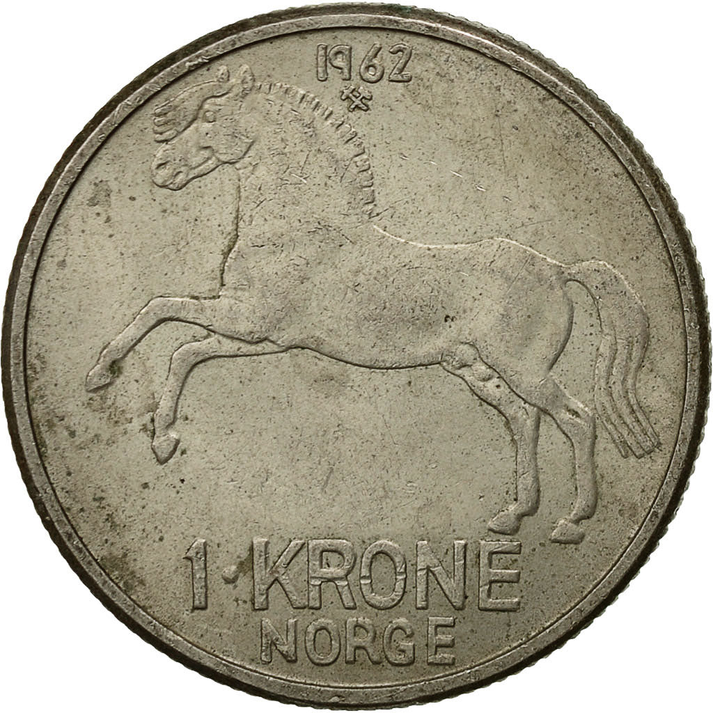Monnaie, Norvège, Olav V, Krone, 1962, TTB, Copper-nickel, KM:409