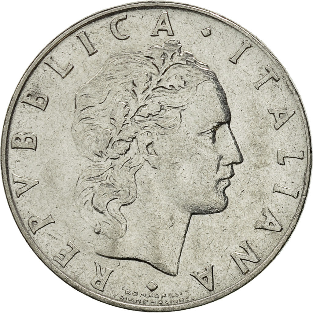 Coin, Italy, 50 Lire, 1969, Rome, EF(40-45), Stainless Steel, KM:95.1