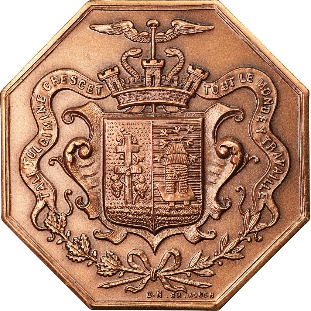France, Token, Chambre de Commerce d'Elbeuf, Business & industry, 1862