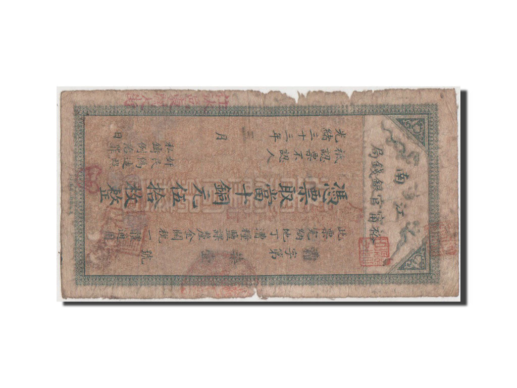 China, 50 Coppers, 1907, KM #S1173, VG(8-10)