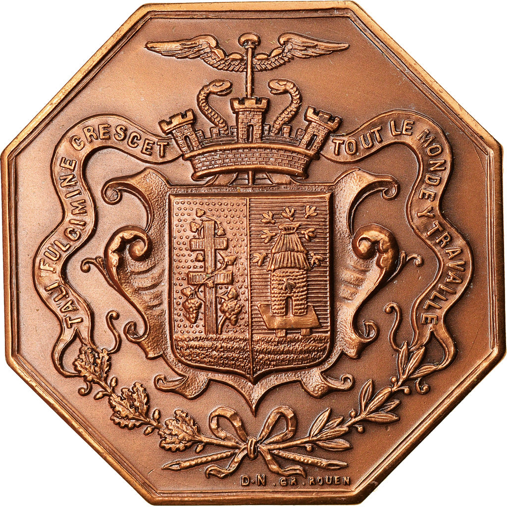 France, Token, Chambre de Commerce d'Elbeuf, Business & industry, 1862