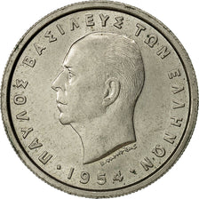 Greece, Paul I, 2 Drachmai, 1954, AU(50-53), Copper-nickel, KM:82