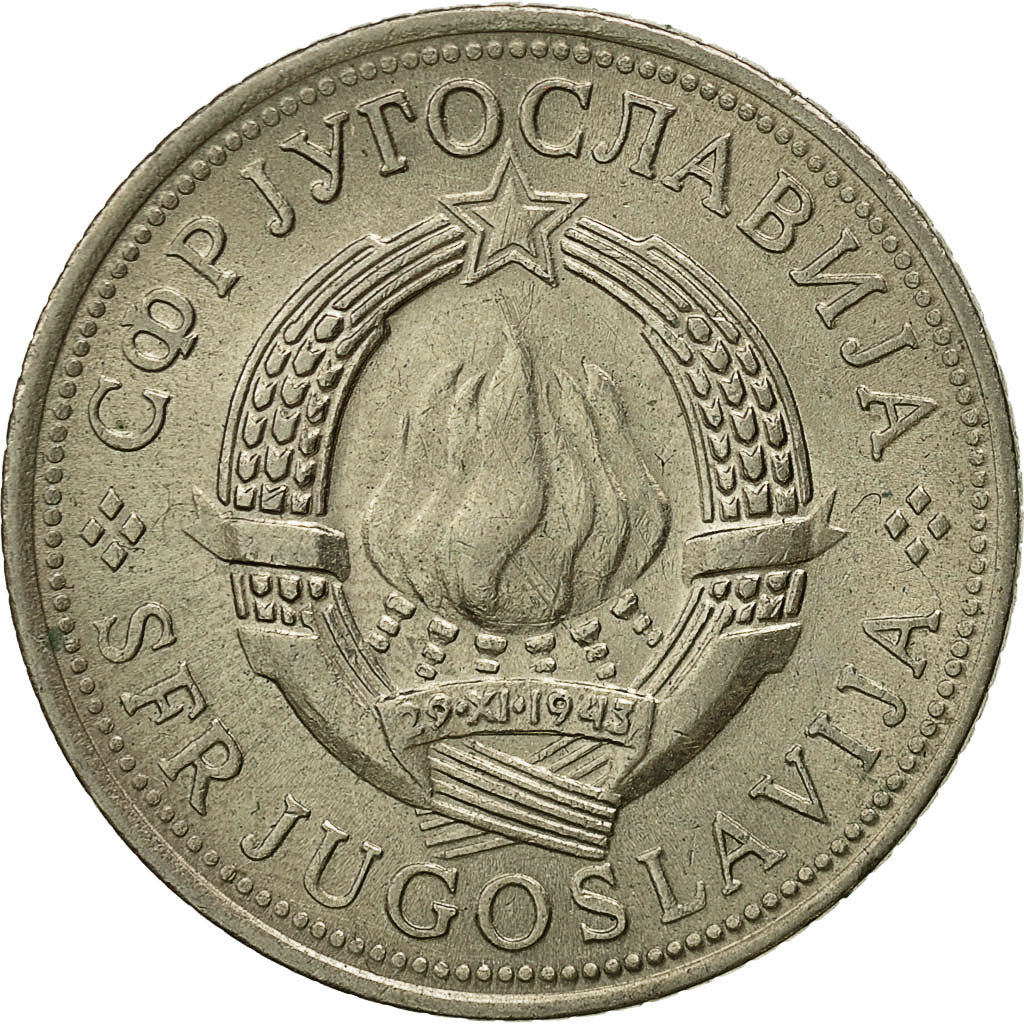 Coin, Yugoslavia, 5 Dinara, 1973, AU(55-58), Copper-Nickel-Zinc, KM:58