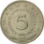 Munten, Joegoslaviëe, 5 Dinara, 1973, PR, Copper-Nickel-Zinc, KM:58