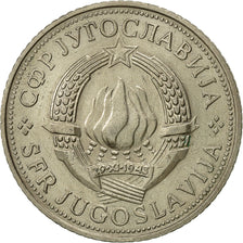 Coin, Yugoslavia, 5 Dinara, 1971, AU(55-58), Copper-Nickel-Zinc, KM:58