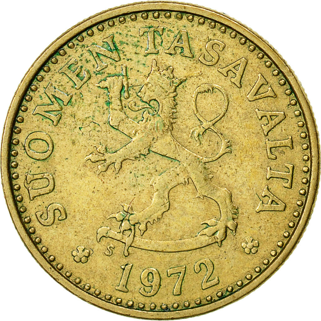 Coin, Finland, 10 Pennia, 1972, EF(40-45), Aluminum-Bronze, KM:46