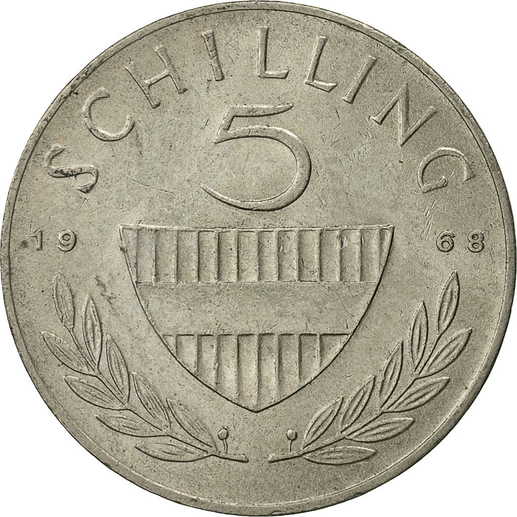 Coin, Austria, 5 Schilling, 1968, AU(50-53), Copper-nickel, KM:2889a