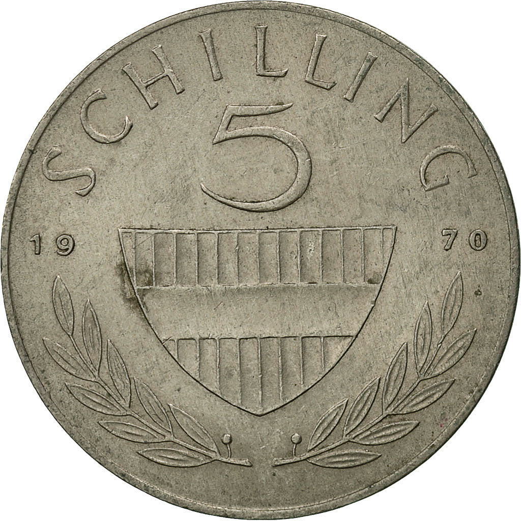 Coin, Austria, 5 Schilling, 1970, EF(40-45), Copper-nickel, KM:2889a