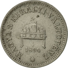 Monnaie, Hongrie, Franz Joseph I, 10 Filler, 1894, Kormoczbanya, TTB, Nickel