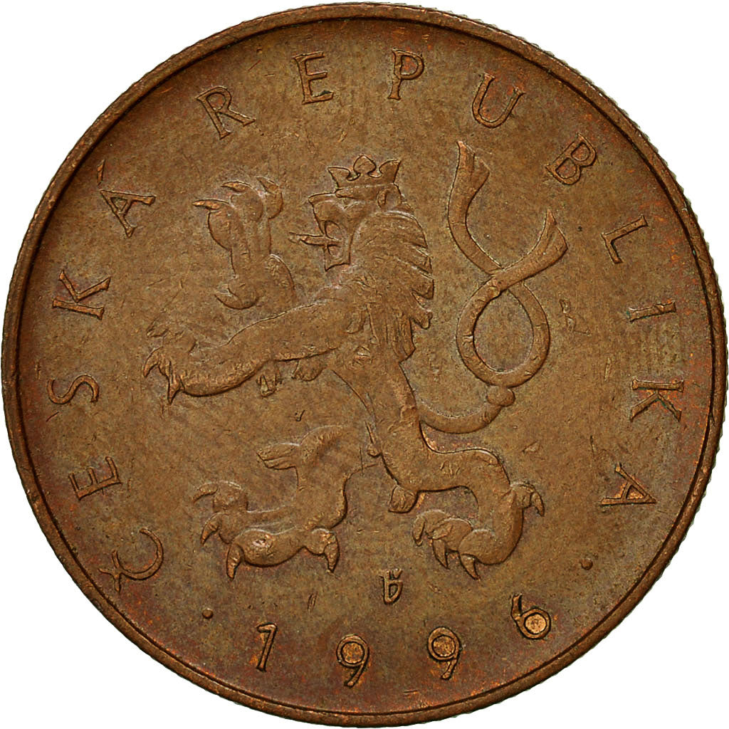 Coin, Czech Republic, 10 Korun, 1996, EF(40-45), Copper Plated Steel, KM:4