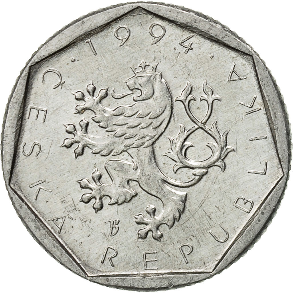 Coin, Czech Republic, 20 Haleru, 1994, AU(50-53), Aluminum, KM:2.1