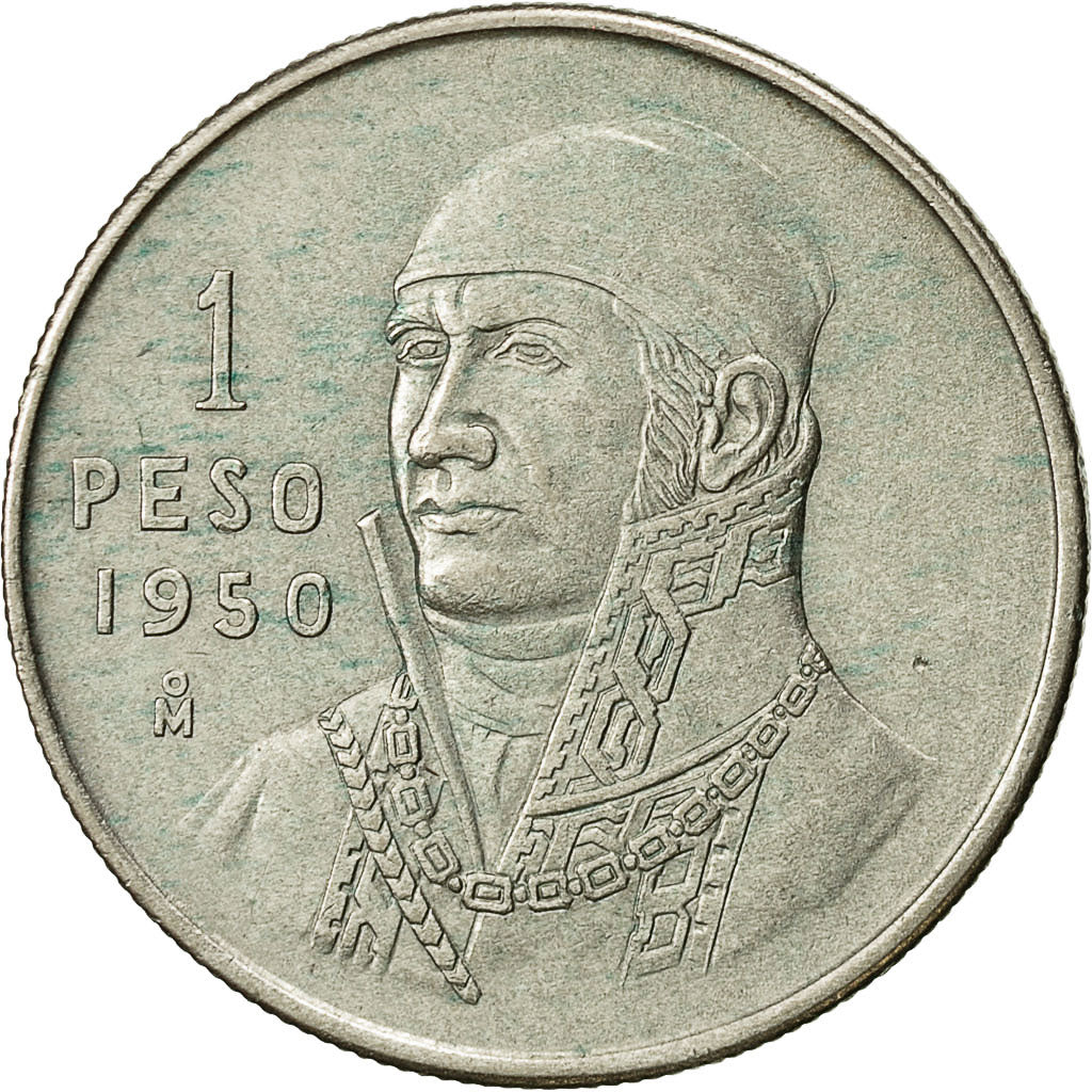 Mexico, Peso, 1950, Mexico City, AU(50-53), Silver, KM:457