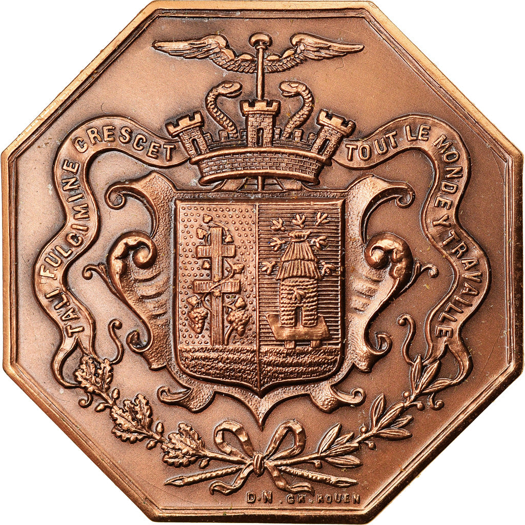 France, Token, Chambre de Commerce d'Elbeuf, Business & industry, 1862, MS(64)