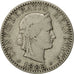 Coin, Switzerland, 20 Rappen, 1885, Bern, VF(30-35), Nickel, KM:29
