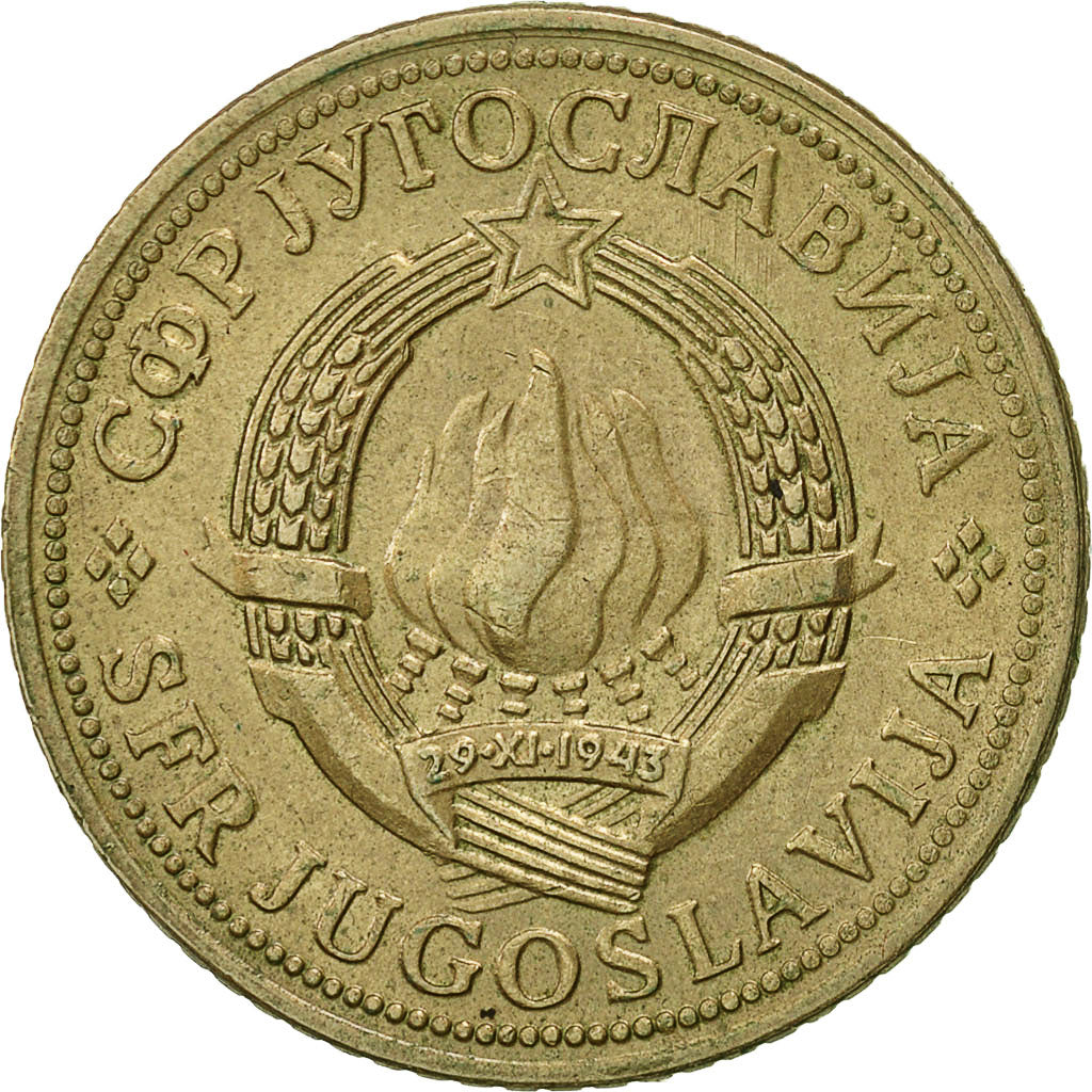 Monnaie, Yougoslavie, 2 Dinara, 1974, TTB, Copper-Nickel-Zinc, KM:57