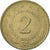 Moneta, Jugosławia, 2 Dinara, 1974, EF(40-45), Miedź-Nikiel-Cynk, KM:57