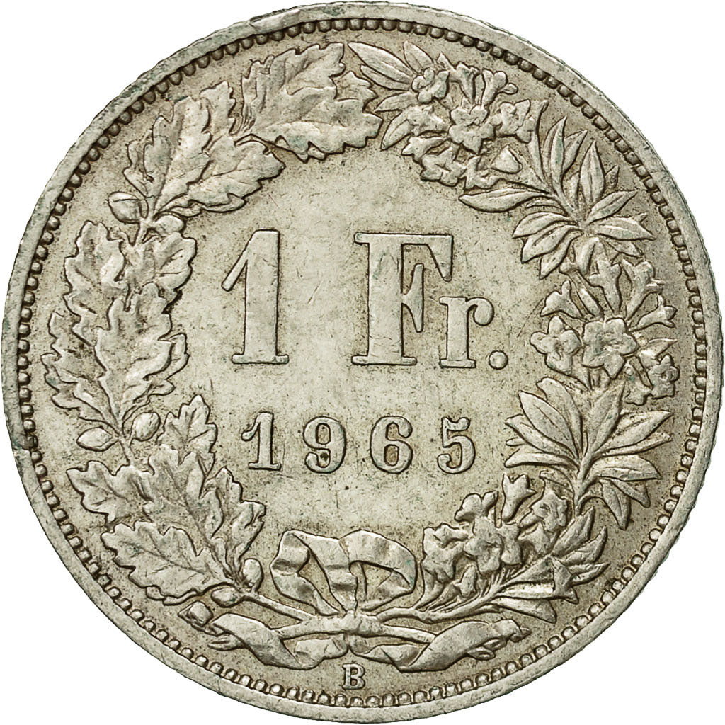 Suiza, Franc, 1965, Bern, MBC, Plata, KM:24