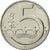 Moneda, República Checa, 5 Korun, 1994, MBC+, Níquel chapado en acero, KM:8