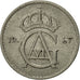 Coin, Sweden, Gustaf VI, 25 Öre, 1967, EF(40-45), Copper-nickel, KM:836