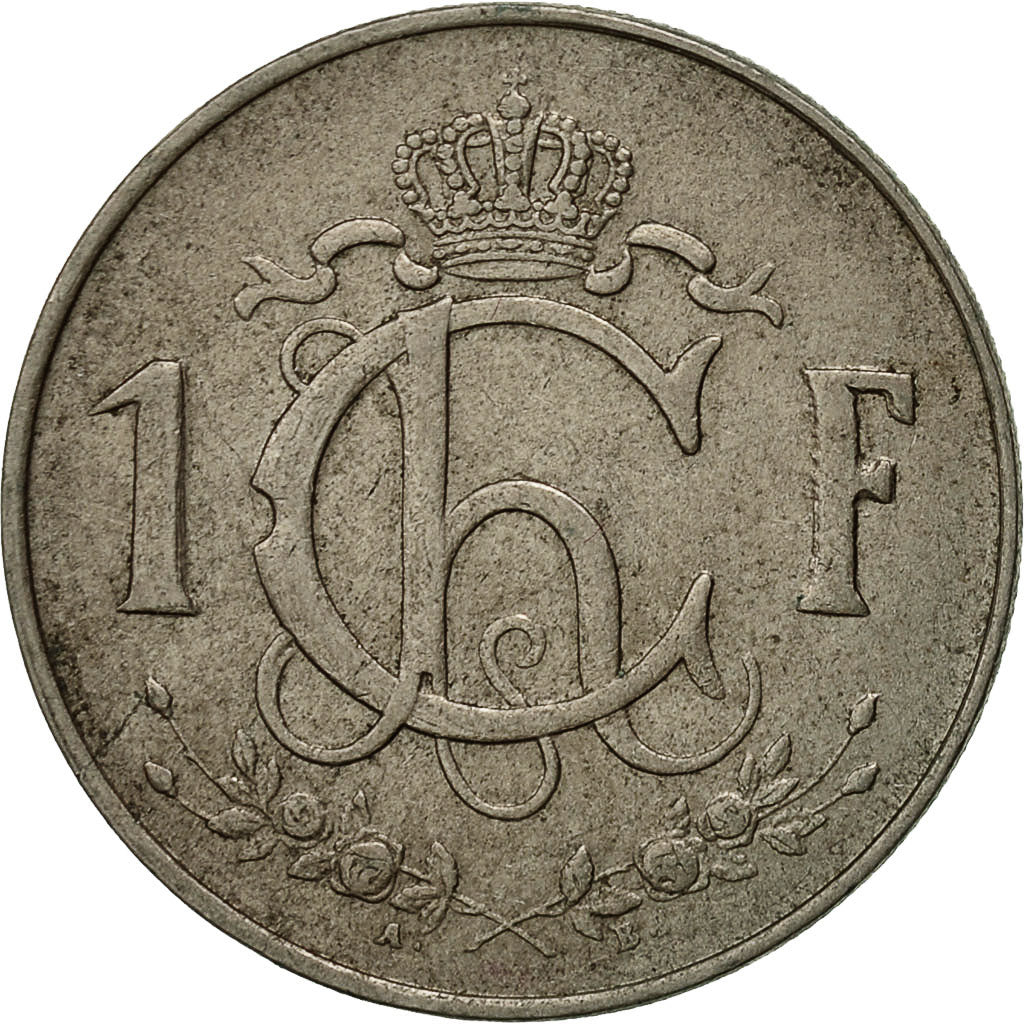 Coin, Luxembourg, Charlotte, Franc, 1962, EF(40-45), Copper-nickel, KM:46.2