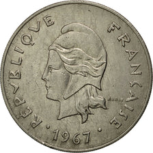 French Polynesia, 50 Francs, 1967, Paris, AU(50-53), Nickel, KM:7