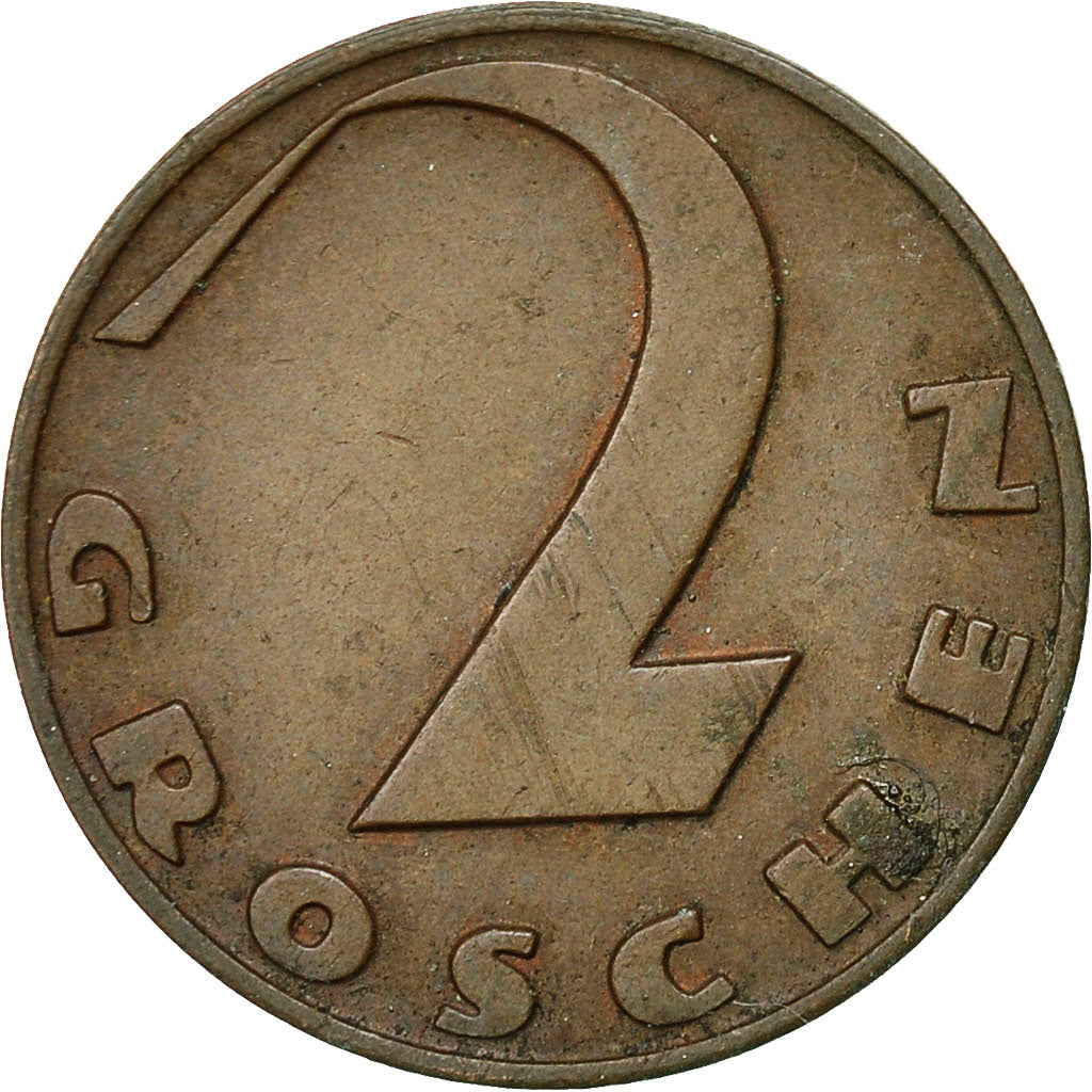 Coin, Austria, 2 Groschen, 1936, EF(40-45), Bronze, KM:2837