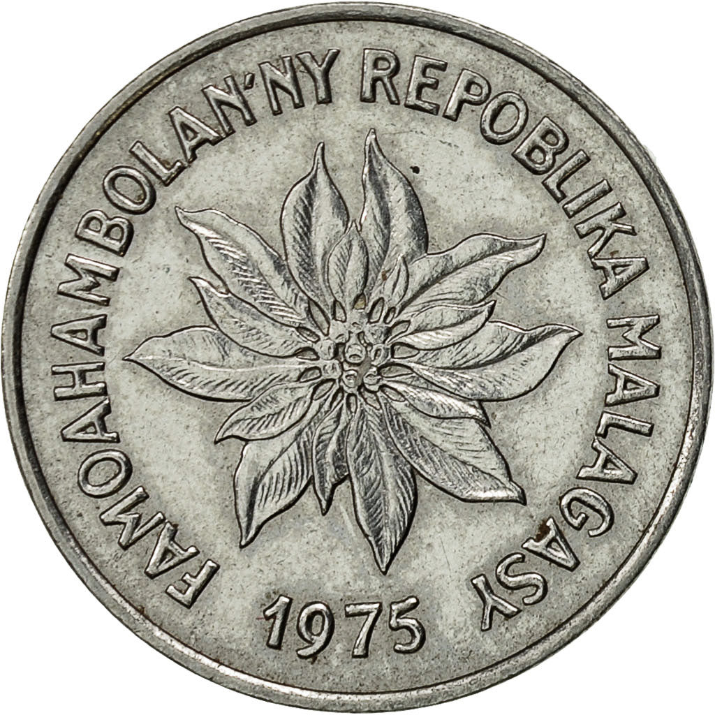 Madagascar, Franc, 1975, Paris, AU(55-58), Stainless Steel, KM:8