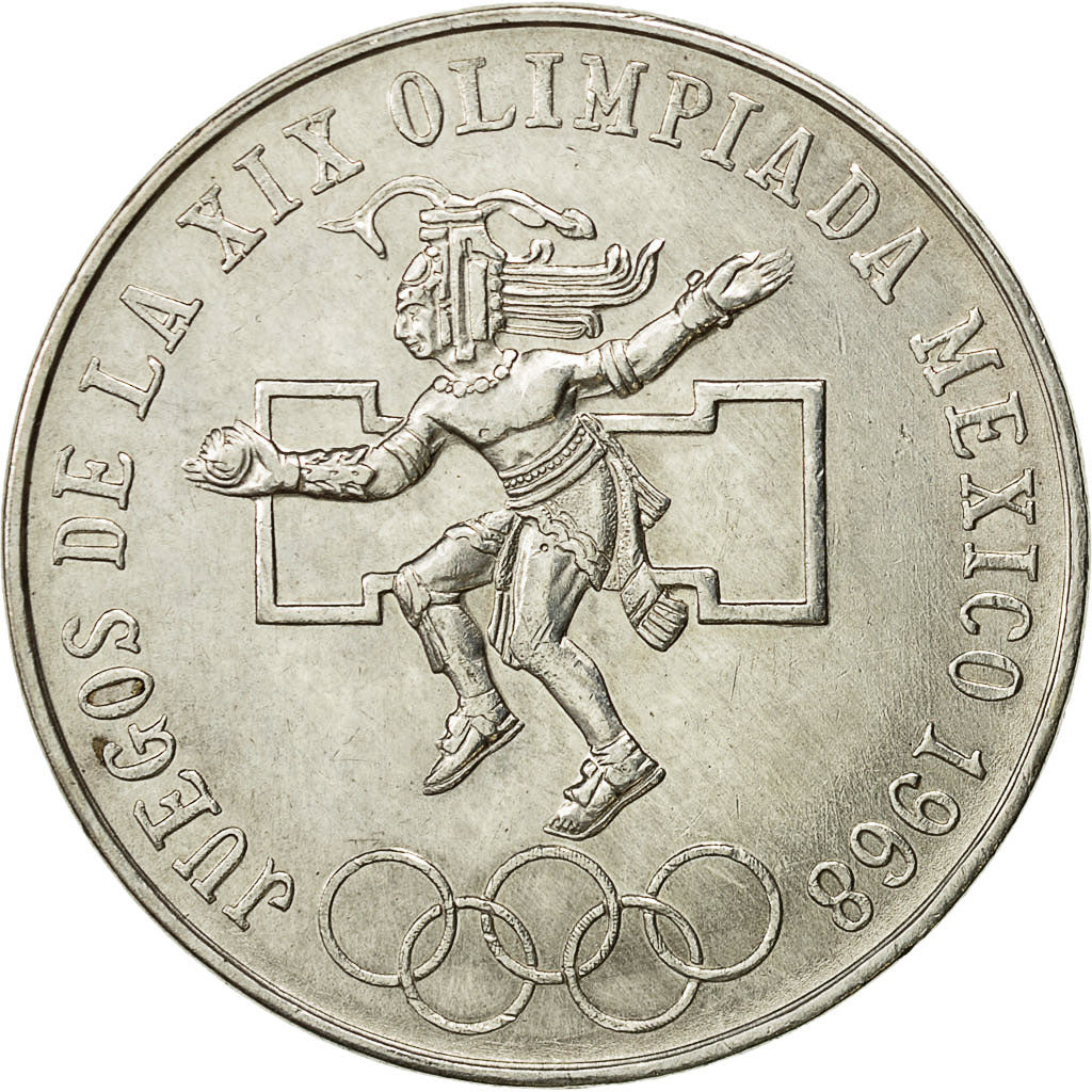 Coin, Mexico, 25 Pesos, 1968, Mexico City, AU(55-58), Silver, KM:479.2