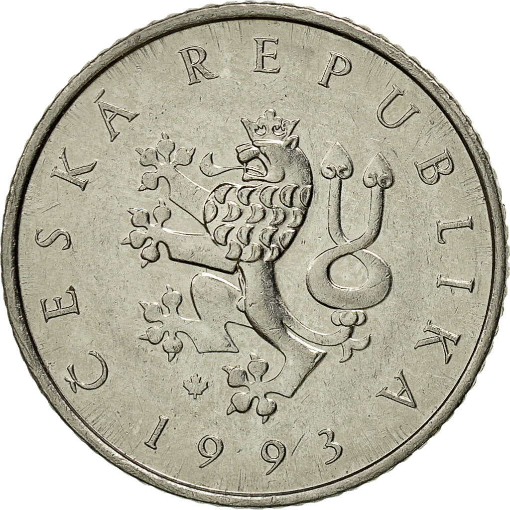 Munten, Tsjechische Republiek, Koruna, 1993, PR, Nickel plated steel, KM:7