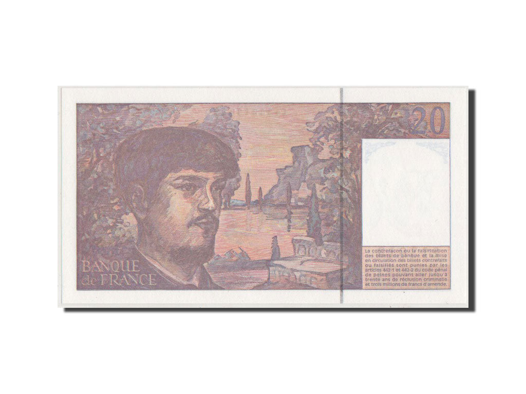 France, 20 Francs, 20 F 1980-1997 ''Debussy'', 1997, KM #151i, UNC(65-70),...