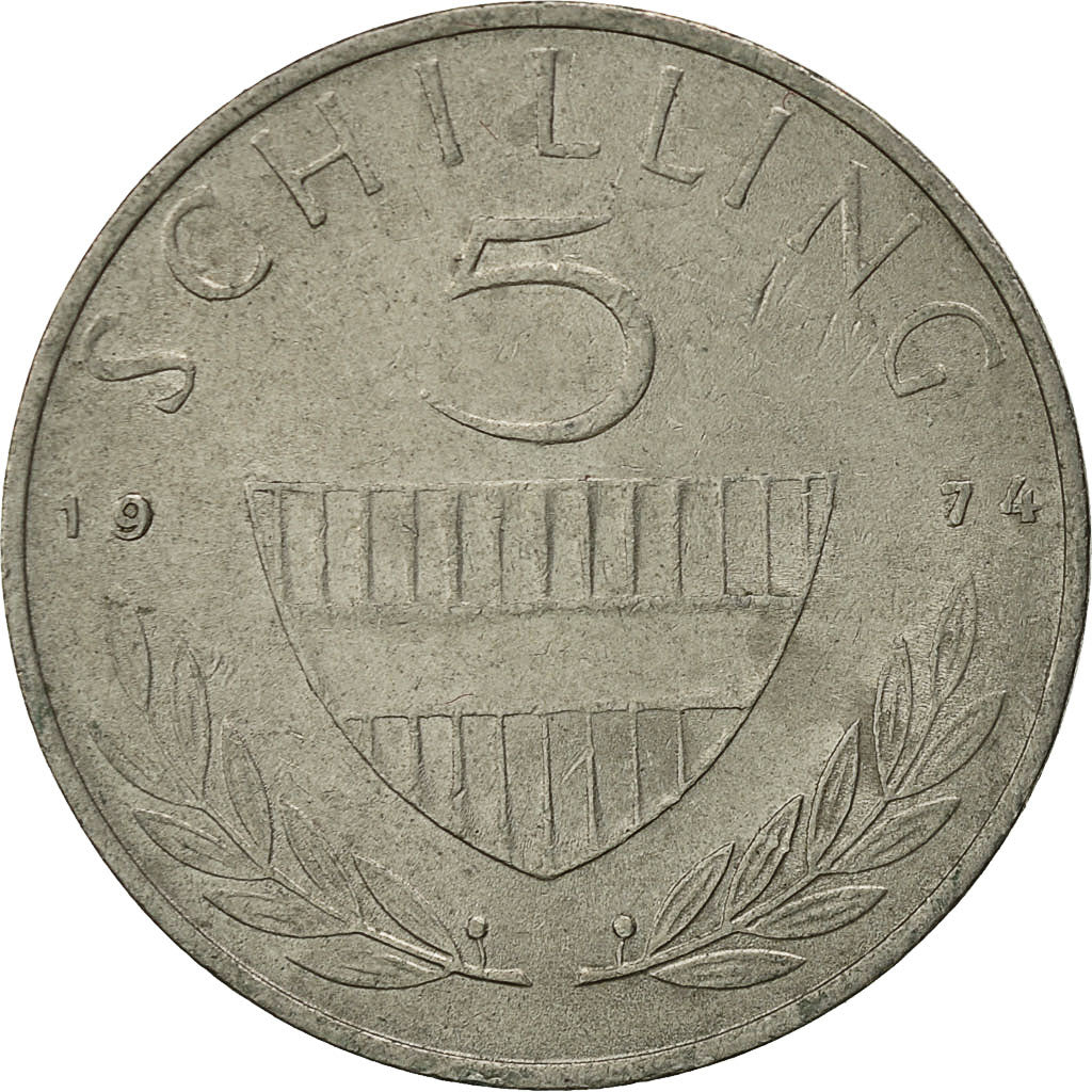Coin, Austria, 5 Schilling, 1974, EF(40-45), Copper-nickel, KM:2889a