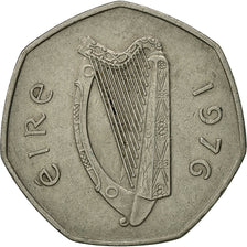 Coin, IRELAND REPUBLIC, 50 Pence, 1976, EF(40-45), Copper-nickel, KM:24