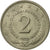 Munten, Joegoslaviëe, 2 Dinara, 1973, PR, Copper-Nickel-Zinc, KM:57