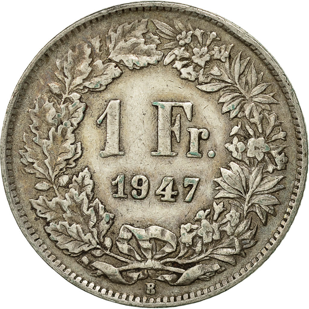 Switzerland, Franc, 1947, Bern, EF(40-45), Silver, KM:24