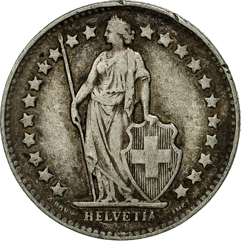 Coin, Switzerland, 1/2 Franc, 1931, Bern, EF(40-45), Silver, KM:23