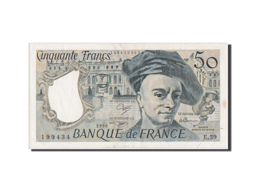 Billet, France, 50 Francs, 50 F 1976-1992 ''Quentin de La Tour'', 1990, SUP