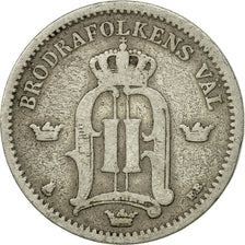 Sweden, Oscar II, 25 Öre, 1898, EF(40-45), Silver, KM:739