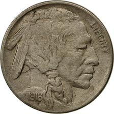 Stati Uniti, Buffalo Nickel, 5 Cents, 1916, U.S. Mint, Philadelphia, BB