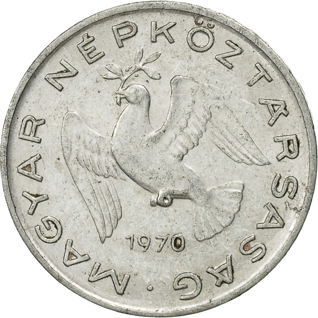 Coin, Hungary, 10 Filler, 1970, Budapest, EF(40-45), Aluminum, KM:572