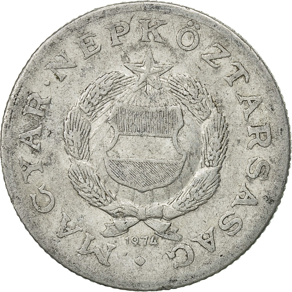 Coin, Hungary, Forint, 1974, Budapest, EF(40-45), Aluminum, KM:575