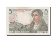 Banconote, Francia, 5 Francs, 5 F 1943-1947 ''Berger'', 1943, FDS, Fayette:5.4