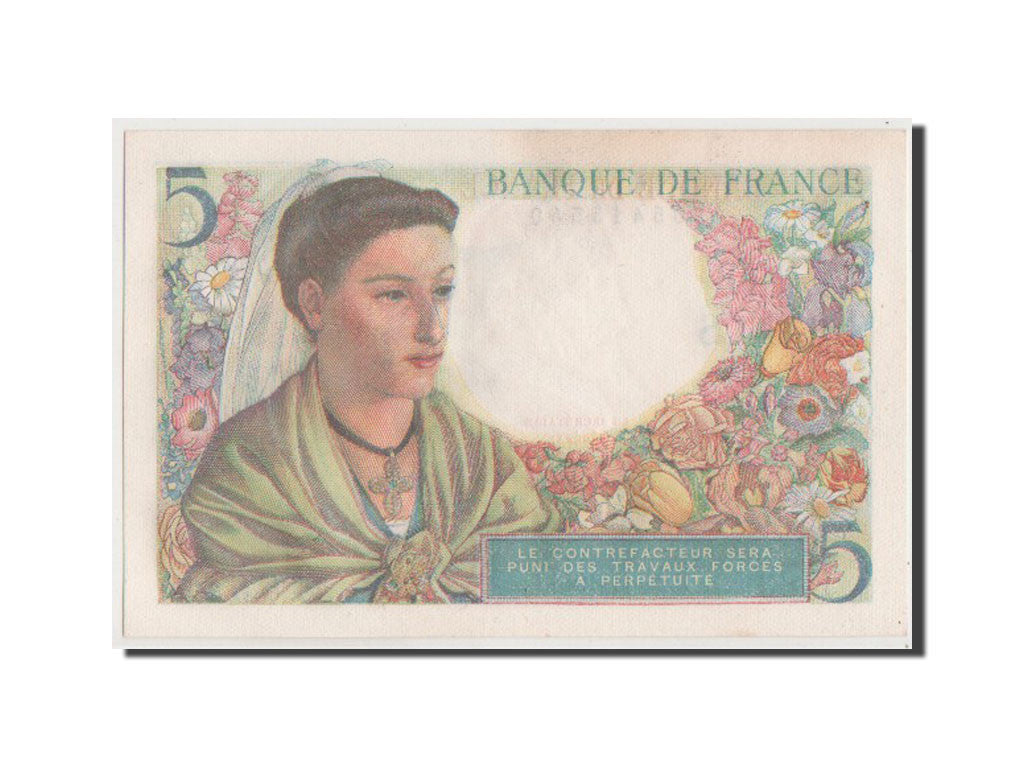 Banconote, Francia, 5 Francs, 5 F 1943-1947 ''Berger'', 1943, FDS, Fayette:5.4